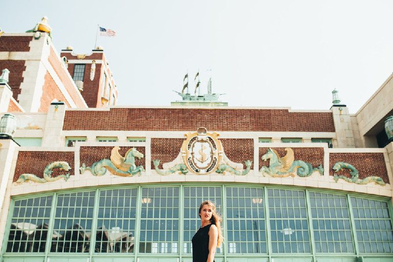 beautiful high school senior pictures at asbury park by Kasey Ivan Photography