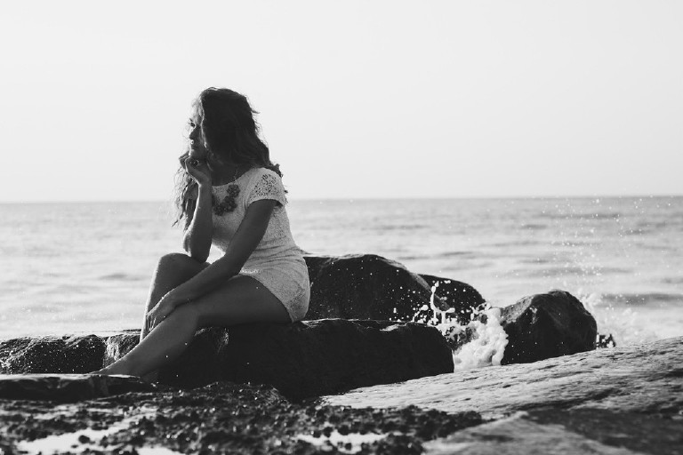 Kaitlyn at Asbury Park Beach for Senior Photos