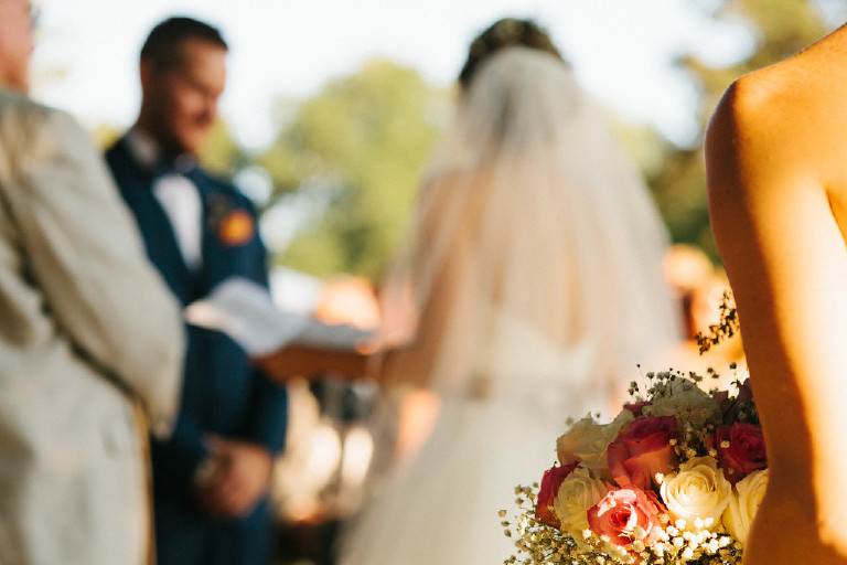 artistic shot taken during Chimney Hill Estate wedding ceremony in Lambertville NJ by Kasey Ivan Photography