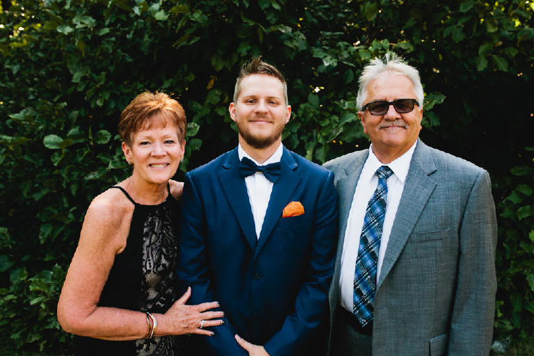 family of the groom at Chimney Hill Estate wedding in Lambertville