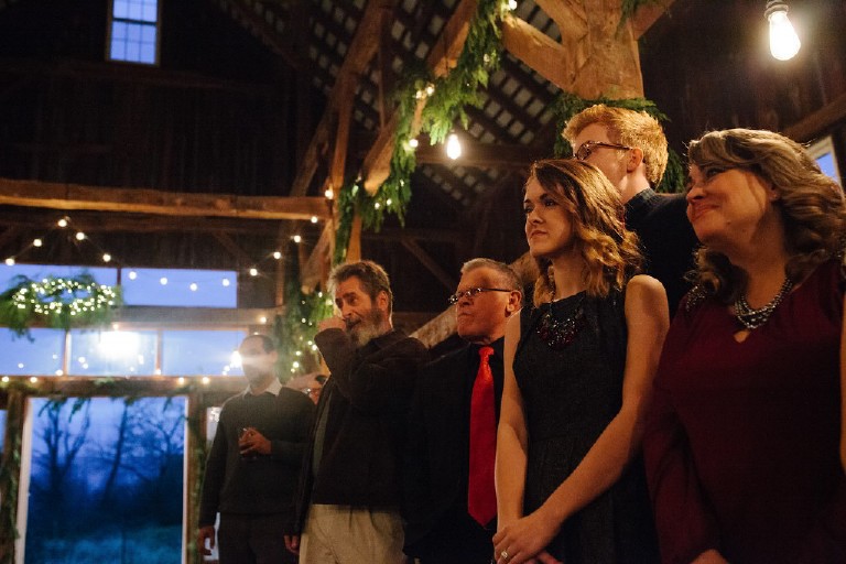 natural rustic barn wedding reception at Windy Hollow Farm in the poconos by Kasey Ivan Photography