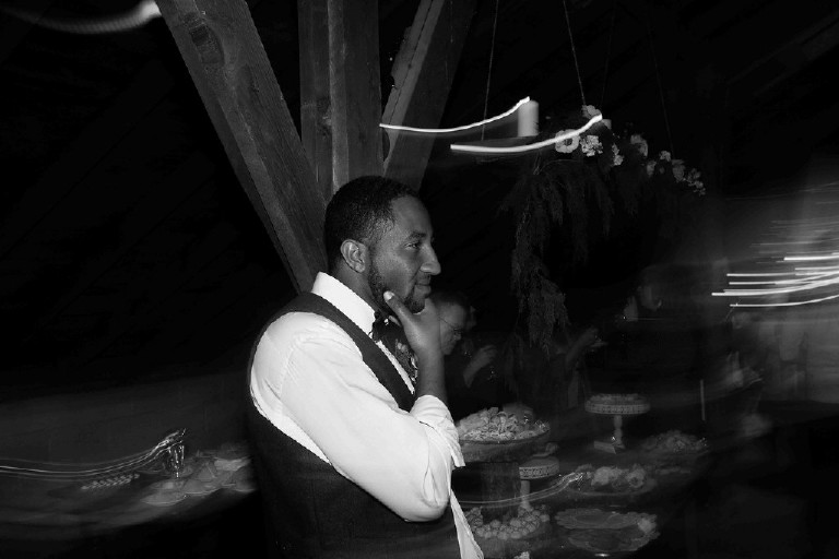 dancing light trails at wedding reception in poconos by Kasey Ivan Photography