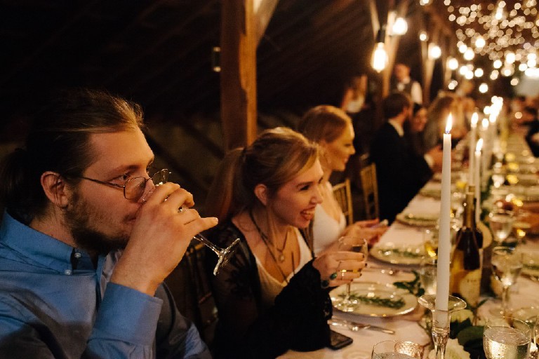 natural rustic barn african wedding reception at Windy Hollow Farm in the poconos by Kasey Ivan Photography