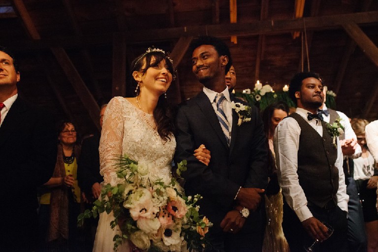 natural rustic barn wedding reception at Windy Hollow Farm in the poconos by Kasey Ivan Photography