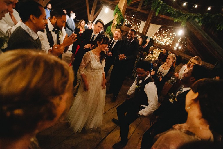 natural rustic barn african wedding reception at Windy Hollow Farm in the poconos by Kasey Ivan Photography