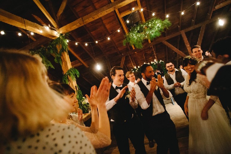 natural rustic barn african wedding reception at Windy Hollow Farm in the poconos by Kasey Ivan Photography