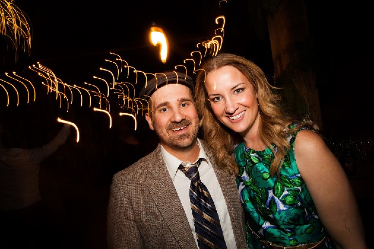 dancing light trails at wedding reception in poconos by Kasey Ivan Photography