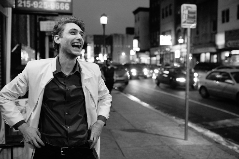 male model in Chinatown for GQ fashion editorial in Philadelphia by Kasey Ivan Photography