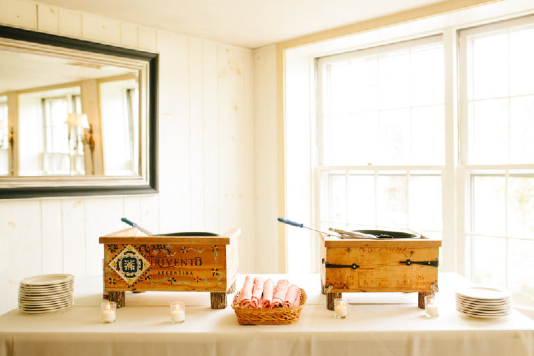 catering and pasta bar at the 1740 House outside New Hope, PA by Kasey Ivan Photography