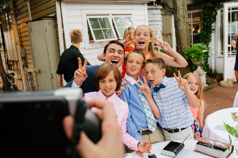 Picture of a picture with a polaroid camera at a rustic wedding at Hamilton's Grillroom Lambertville New Hope