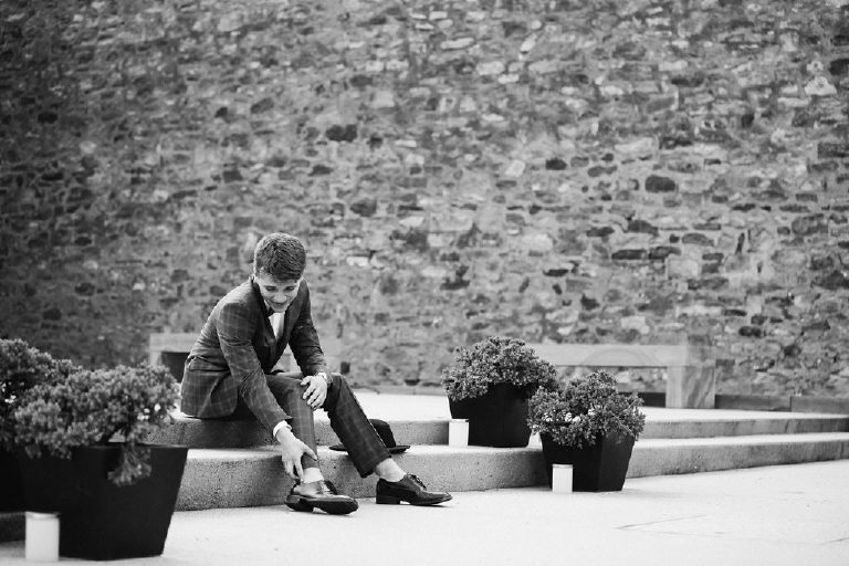Tyler McClellan senior portrait photos in blue suit at Michener Museum in Doylestown Pennsylvania by photographer Kasey Ivan Photography-7